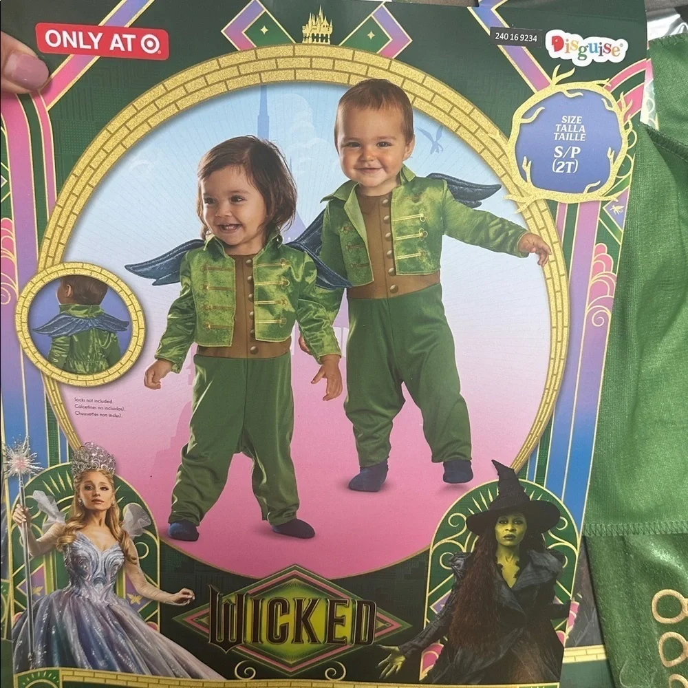 NWT Wicked The Musical Flying Monkey Infant/Toddler Classic Costume Jumpsuit